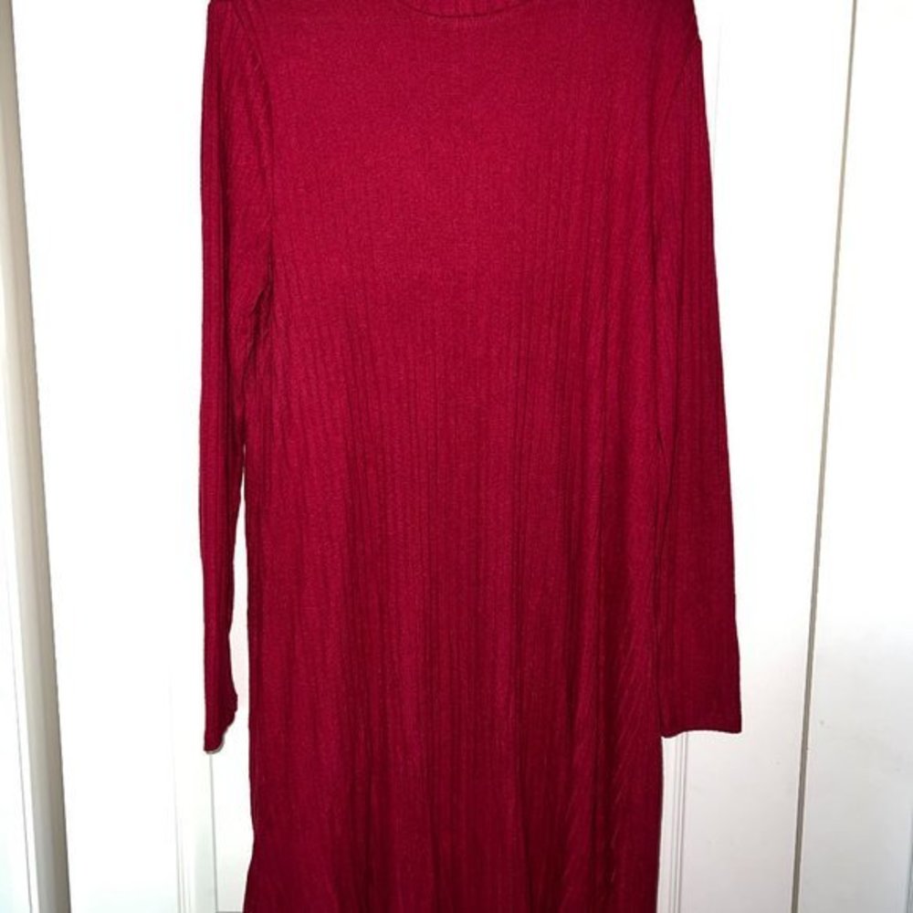 Old Navy Womens Light‎ Sweater Dress, Deep Red, size L